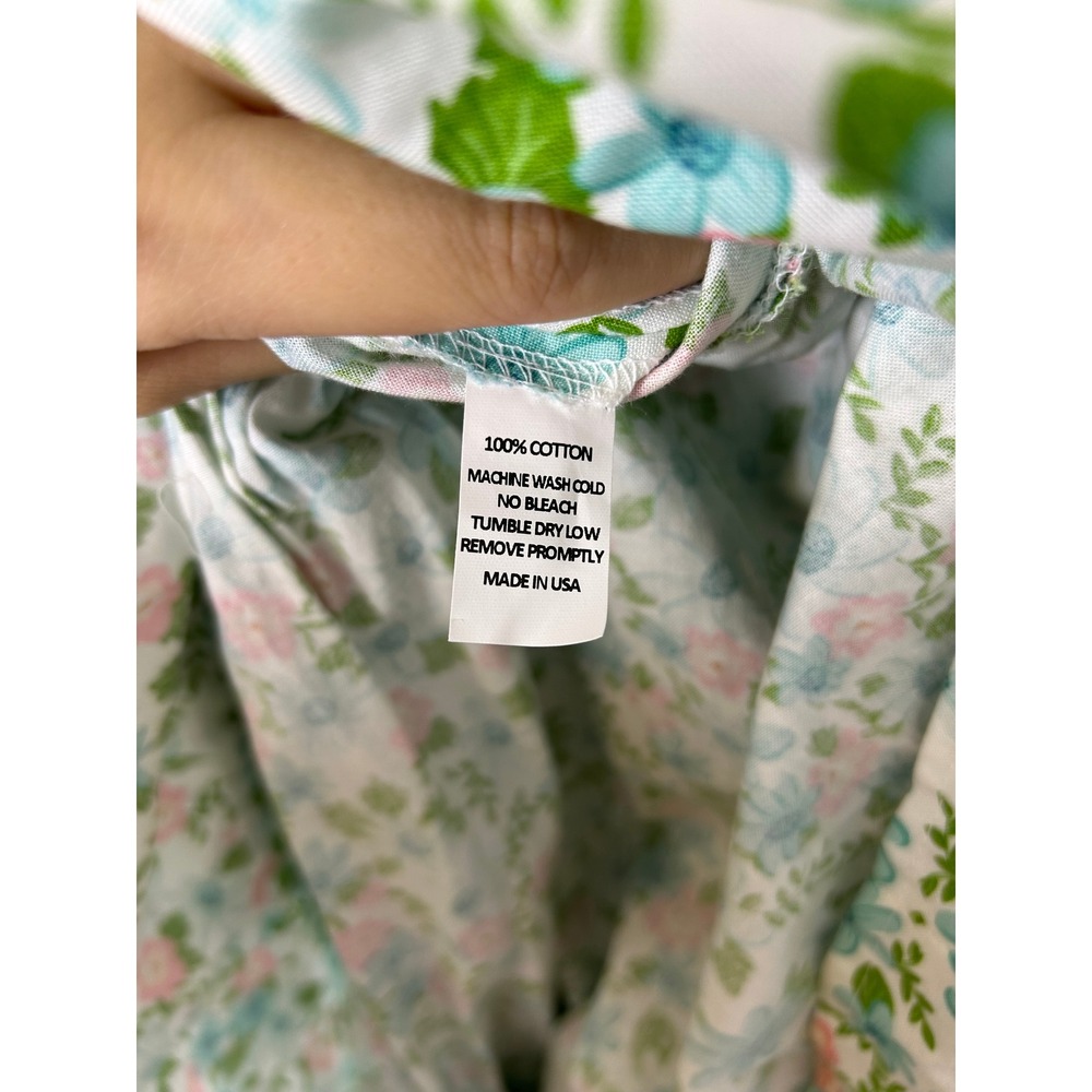 Recollections Prairie Dress Floral ruffle Neck Maxi Cotton USA Made cottagecore - Picture 6 of 12